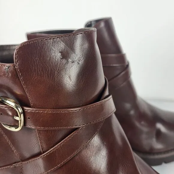 Naturalizer Madalynn Buckle Ankle Boots water Repellent 10W