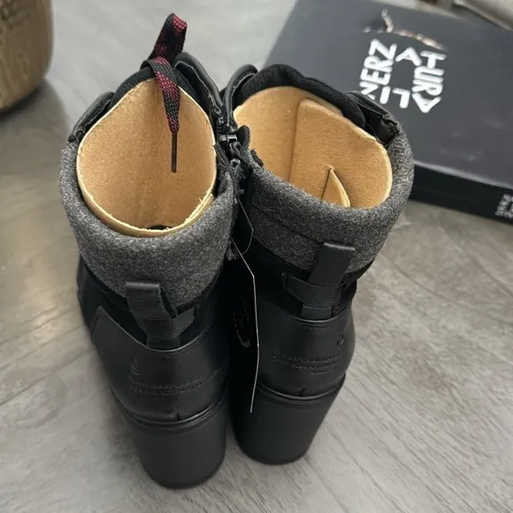 NATURALIZER Myla Womens Leather Cold Weather Combat Boots