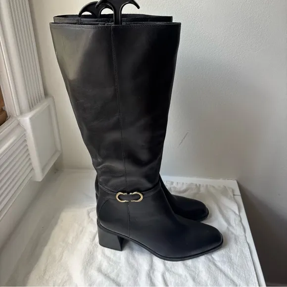 Naturalizer Sterling Wide Calf Knee-High Boots Black Sz 9M