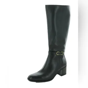 Naturalizer Sterling Wide Calf Knee-High Boots Black Sz 9M