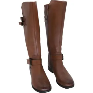 Naturalizer Womens Jessie Knee High Buckle Detail Riding Boots Brown Leather 6.5