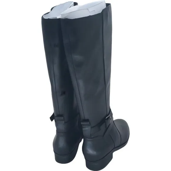 Naturalizer Women's Rena Black Leather Riding Boots Size 6M 36 EU