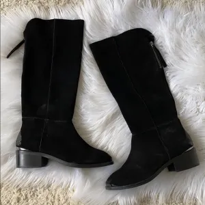 Naughty monkey leather stride suede riding boot