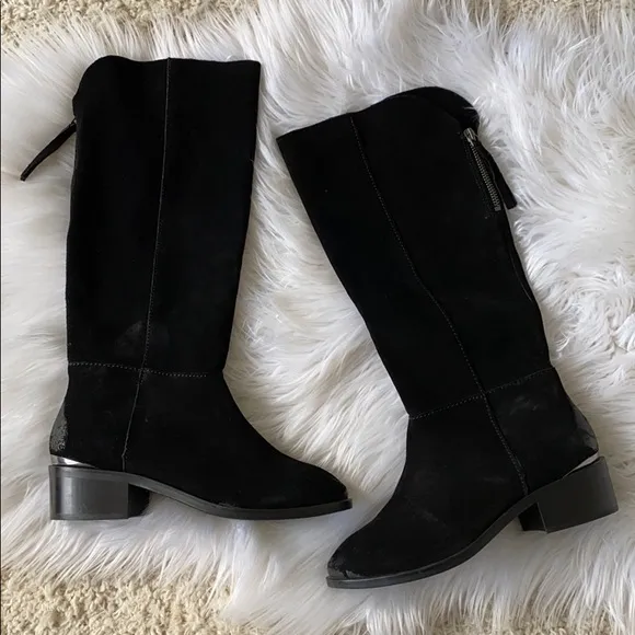 Naughty monkey leather stride suede riding boot