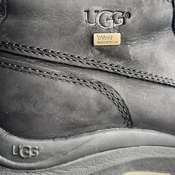 🥾Nearly New ADIRONDACK eVent Waterproof UGG Winter BOOTS BLACK Women’s 6 (EU 37)