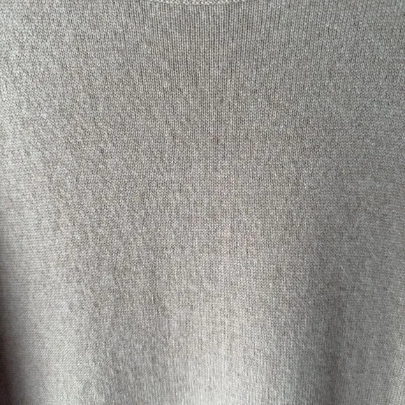 Neiman Marcus Womens 100% Cashmere Brown Long Sleeve Crew Neck Sweater Dress L