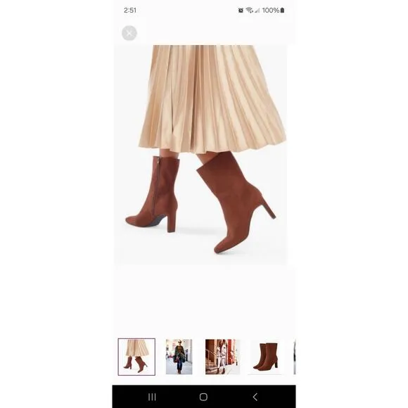 New 11E Extra Wide JustFab Brown Lillianna  Booties Boots Faux Suede