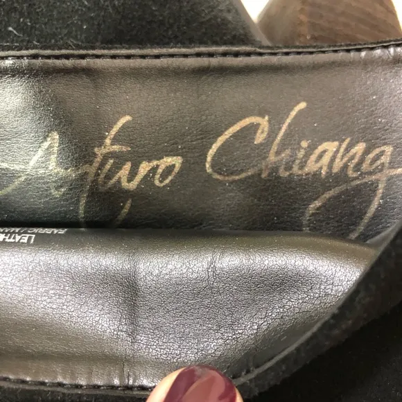 NEW Arturo Chiang Black Suede Tall Slouchy Boots Size 8