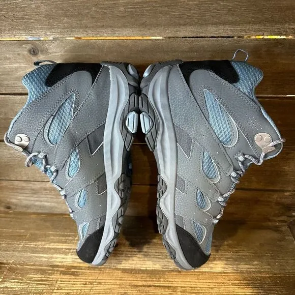 New Big Kids Merrell Moab 3 Mid Gray Waterproof Ankle Hiking‎ Boots Size 6.5 Y