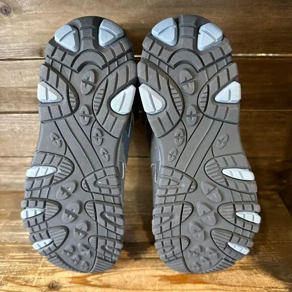 New Big Kids Merrell Moab 3 Mid Gray Waterproof Ankle Hiking‎ Boots Size 6.5 Y