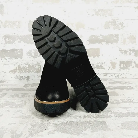 NEW Blondo Dahlia Black Nubuck Waterproof Motorcycle Booties F907