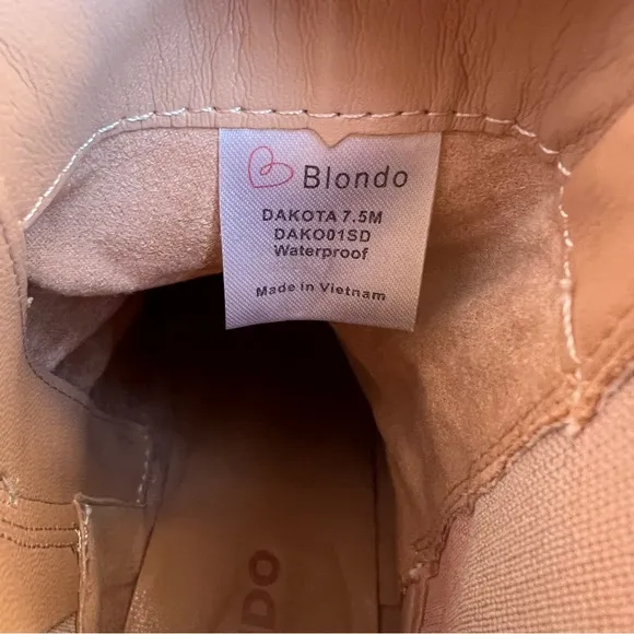 NEW Blondo Dakota Sand Suede Waterproof Ankle Boot Sz 7.5