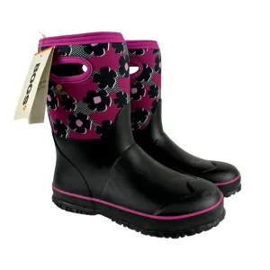 New BOGS Classic Petal Floral Waterproof Insulated Rain Boots Size 4 Youth Kids