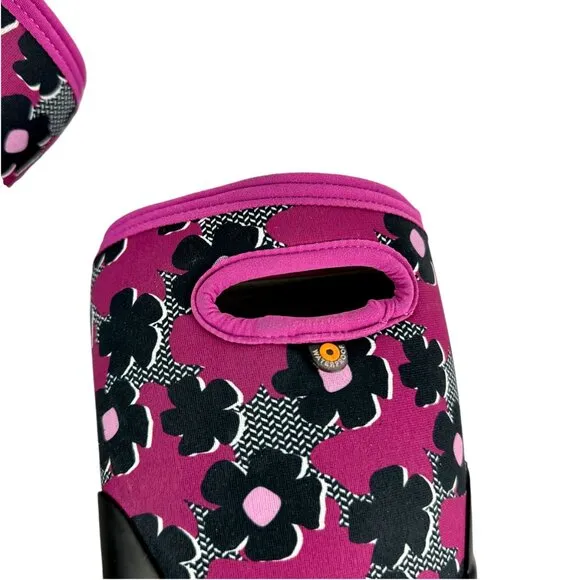 New BOGS Classic Petal Floral Waterproof Insulated Rain Boots Size 4 Youth Kids
