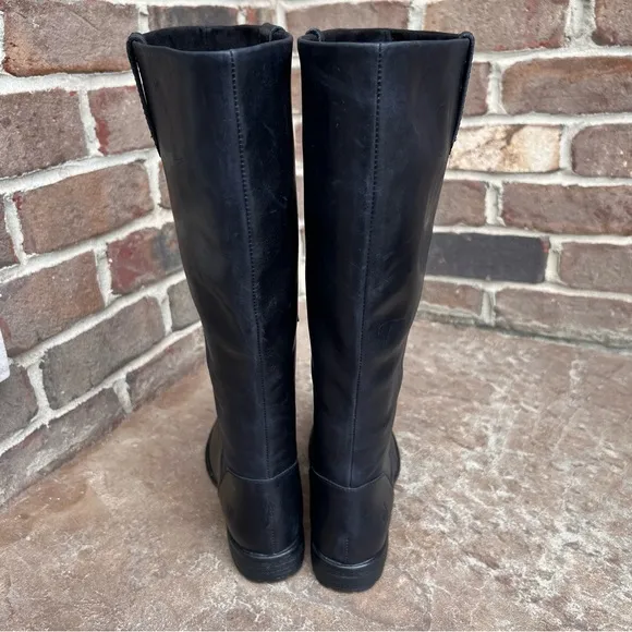 NEW BORN Shaunie Black Leather Knee High Boots Wide Calf Women’s 7.5 M
