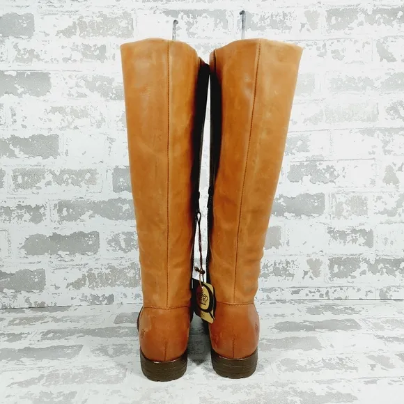New BORN Shaunie Brown Leather Riding Western Boot D732