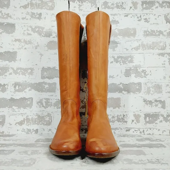 New BORN Shaunie Brown Leather Riding Western Boot K535
