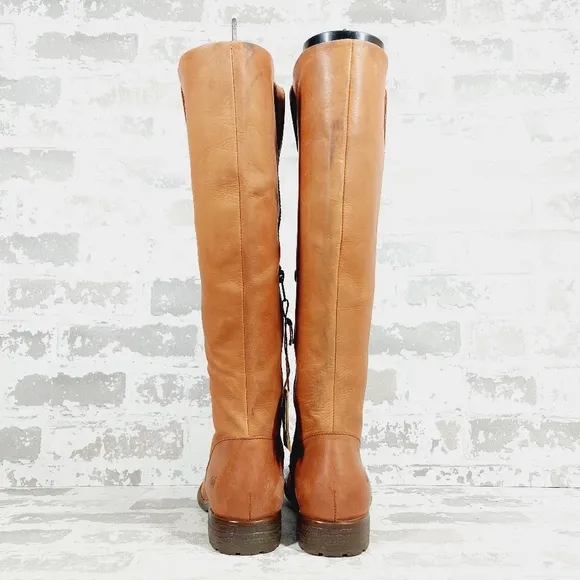 New BORN Shaunie Brown Leather Riding Western Boot K535