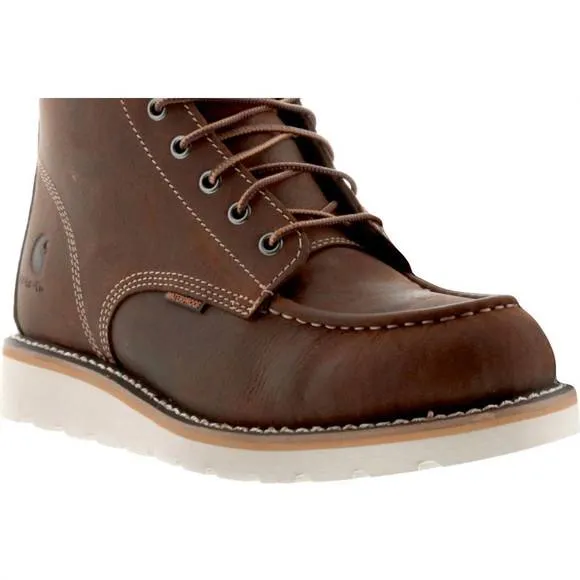 NEW CARHARTT men's waterproof 6&quot; wedge boot in brown