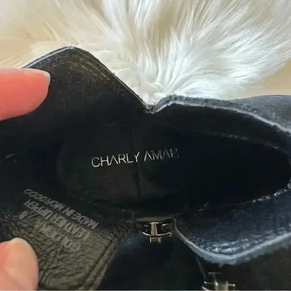 New Charly Amar Suede Leather Ankle Boots Sz 8