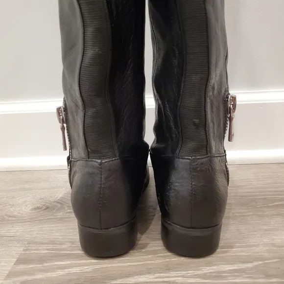 NEW Chinese Laundry Fawn Black Leather Boots