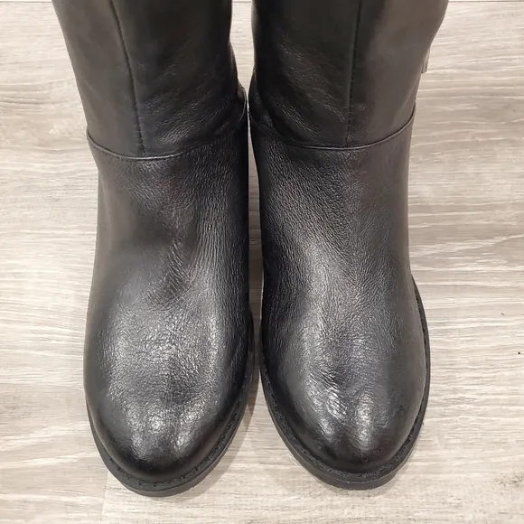 NEW Chinese Laundry Fawn Black Leather Boots