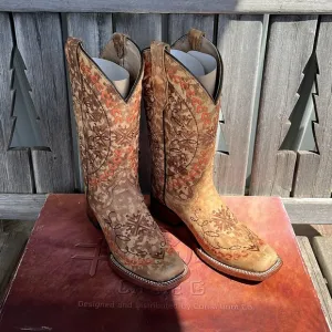 NEW Circle G by Corral Leather Cowgirl Boots L5504 6.5