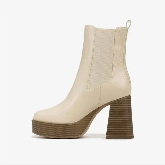New Circus NY Sam Edelman Layla Bootie cream platform chunky sole ankle boots 9