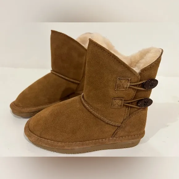 New! Cute BEARPAW GIRLS TODDLER-LITTLE KID ROSALINE FUR BOOT.