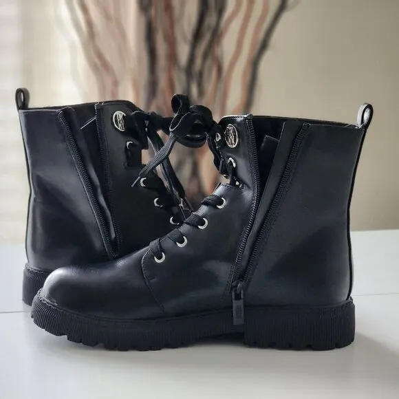 NEW! DKNY GIRLS BLACK BOOT LEATHER
