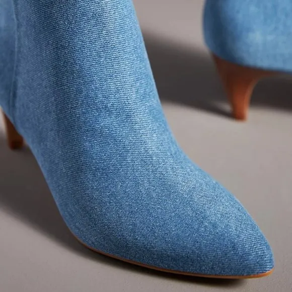 NEW Dolce Vita Size 8.5 Women's Dee Boots, Denim Booties - Denim Dark