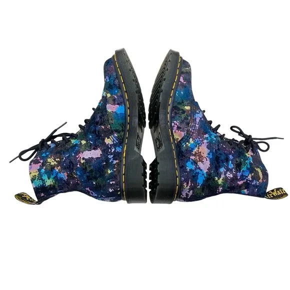 New! Dr. Martens 1460 Pascal Rainbow Suede Lace Up Boots