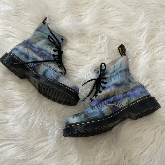 NEW DR MARTENS RARE 1460 Pascal Tie Dye Leather Boots