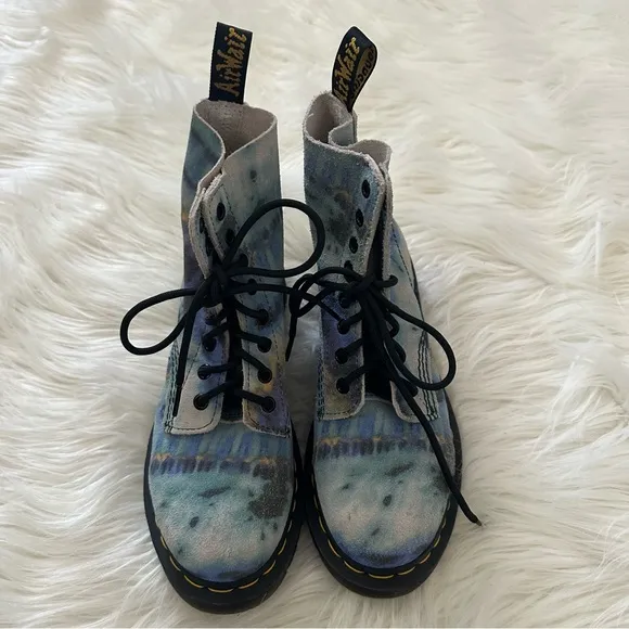NEW DR MARTENS RARE 1460 Pascal Tie Dye Leather Boots