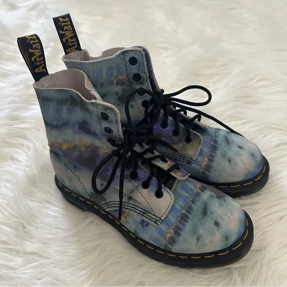 NEW DR MARTENS RARE 1460 Pascal Tie Dye Leather Boots