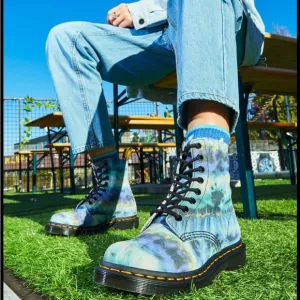 NEW DR MARTENS RARE 1460 Pascal Tie Dye Leather Boots
