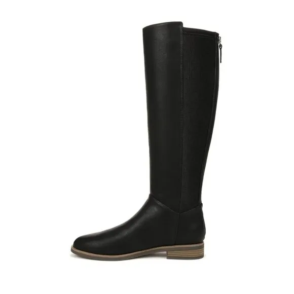NEW Dr Scholl’s Women’s Leather Riding Stretch Boots Black 6.5