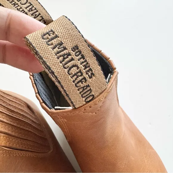 New El Malcreado Botines Girls Tan Leather Ankle Boots Size 12