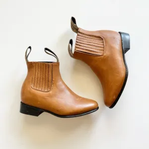 New El Malcreado Botines Girls Tan Leather Ankle Boots Size 12