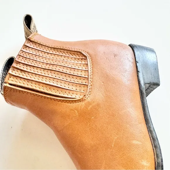 New El Malcreado Botines Girls Tan Leather Ankle Boots Size 12
