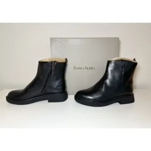 *NEW* Franco Sarto Bealy Black Leather Ankle Booties Women's SIZE 6