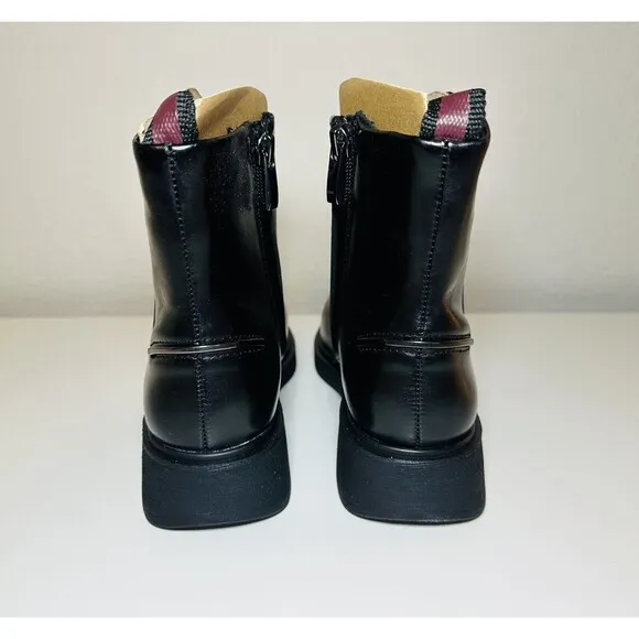 *NEW* Franco Sarto Bealy Black Leather Ankle Booties Women's SIZE 6