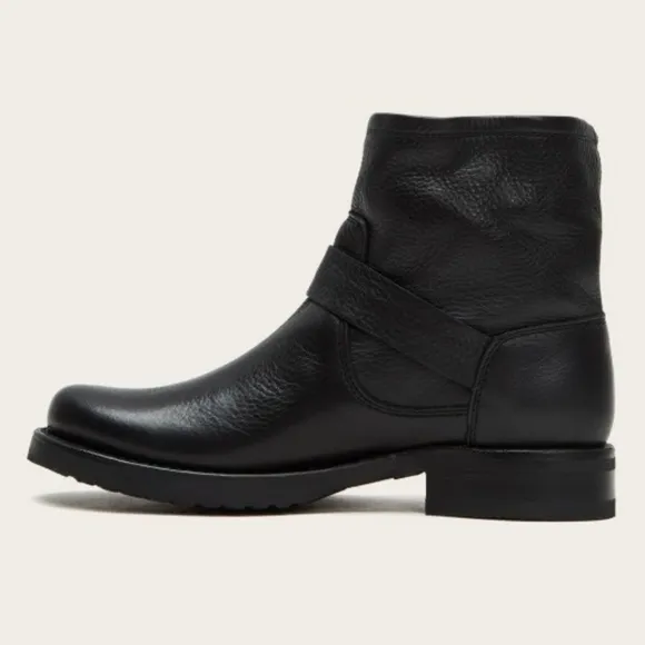 NEW! Frye Black Leather Buckle Boots
