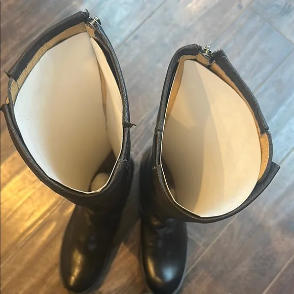 NEW FRYE PIPPA Black Leather Riding Boots