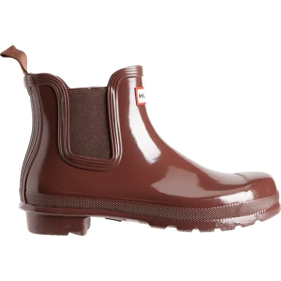 NEW HUNTER Original Chelsea Rain Boots - Waterproof  Brown Bolt  For Women 252