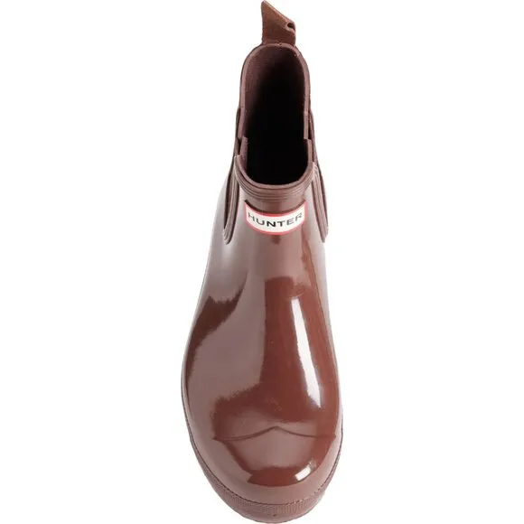 NEW HUNTER Original Chelsea Rain Boots - Waterproof  Brown Bolt  For Women 252