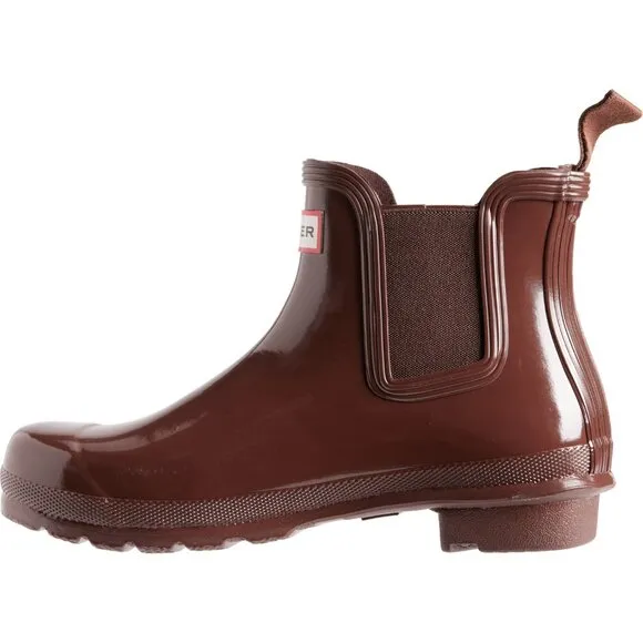NEW HUNTER Original Chelsea Rain Boots - Waterproof  Brown Bolt  For Women 252