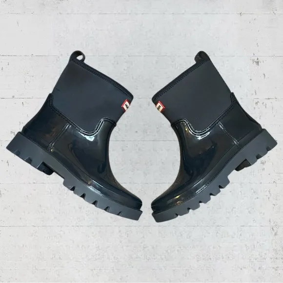 New HUNTER Women's Ella Chelsea Waterproof Winter Boot Size 8 Rain Boots