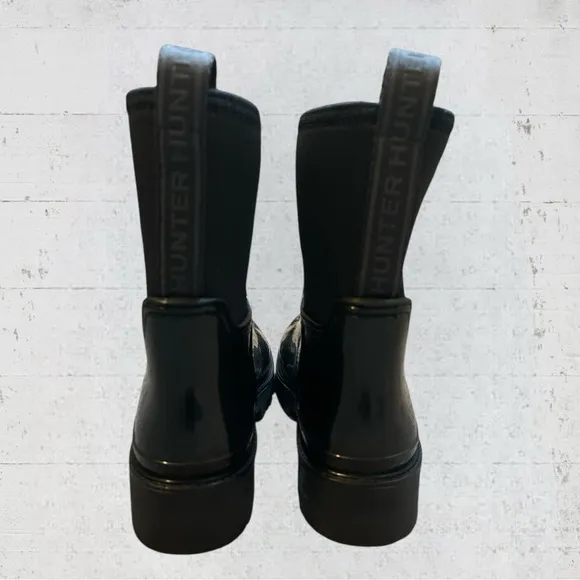 New HUNTER Women's Ella Chelsea Waterproof Winter Boot Size 8 Rain Boots