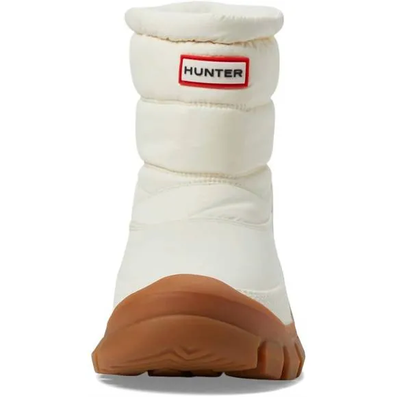 NEW HUNTER women's intrepid short snow boots in white willow/gum